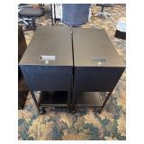 2 Rolling Black Hanging File Cabinets