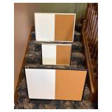 3 Whiteboard/Corkboards