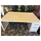 2 Gray Desks with 2 Drawers