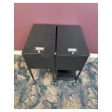 2 Rolling Hanging File Cabinets