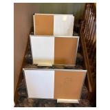 Whiteboard/Corkboard with trays
