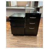 2 rolling cabinets