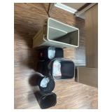 Assorted trash cans