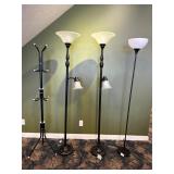 3 Floor Lamps & Halltree