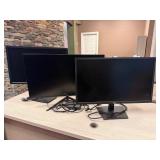 3 Computer Monitors
