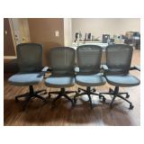 4 Grey Office Chairs