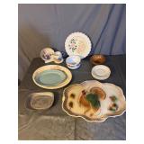 Assorted platters, misc dishes
