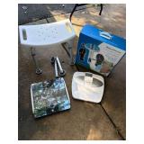 Shower Chair, Foot Circulator, Scales