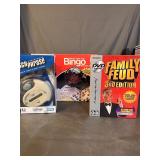 Bingo, Family Feud, and Catch Phrase Games
