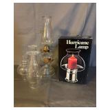 HurricaneOil lamp with chimneys, hurricane lamp