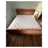 Holder Mattress and Oak Sleigh Bed Frame