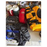 Backpack, bag, Sleeping bag, coolers