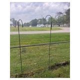 Shepherd hooks, planters, yard decor
