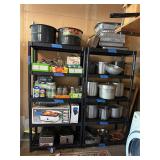 2 Plastic Shelving Units( no contents)