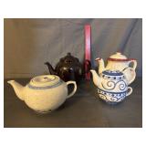 assorted teapots