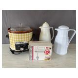 Coffee urns, crockpot, blender