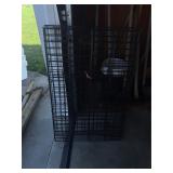 Dog cage, wood holder, cart