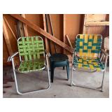 Vintage Fold Up Chairs and Outdoor Table