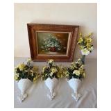 Oil on canvas of Daisies