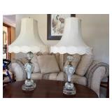 St. Clair Glass Paperweight Lamps
