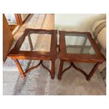 2 Glass Top End Tables