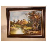 Framed oil on canvas