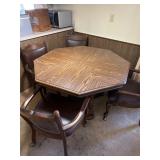 Kitchen Table with 4 Rolling Chairs