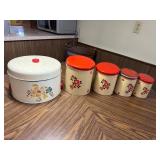 Metal Cannister Set and Cakesaver