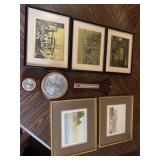 Framed Pictures & Barometer
