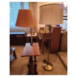 Table with lamp and floor lamp