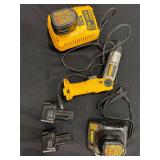 Dealt batteries, Chargers, and Screw Gun