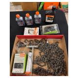 Oil and chain saw chains
