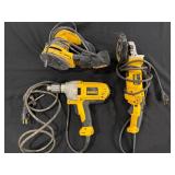 Dewalt Grinder, Sander, and Screw Gun