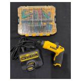 Dewalt screw gun, bits, and battery charger