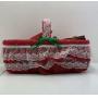 Christmas basket with matching napkin, placemats
