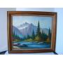 T Knowles Landscape Painting Framed 29 x 25
