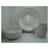Gibson Everyday Plaza Cafe Casual White Stoneware