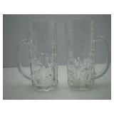 Frostfire Clear Crystal Glass Beer Mugs