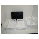Plastic Storage Baskets and a Car Seat Seam Wedge