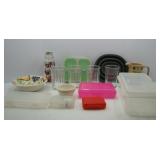 Miscellaneous Lot: Storage Containers, Glasses,