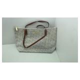 Liz Claiborne White and Gray Tote