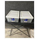 Two Sterilite Large Storage Box 12 Quart