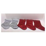 Red and Silver Glitter Stockings