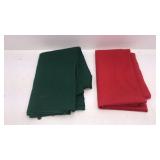 Red and Green Fabric  Approximately 1 Yard Each