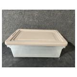Rubbermaid 12 Quart Storage Box and a Sterilite 12