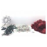 Star Tree Topper, Three Strands Colored Lights &