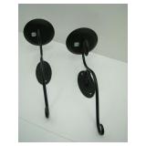 PartyLite Black Metal Wall Sconce Candle Holders