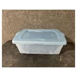 Sterilite Plastic Shoe Box and a Blue Homz Small