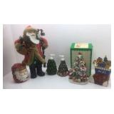 Christmas Decorations: Santa Claus Pottery Jar