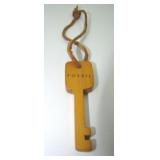 Fossil Handbag Wooden Key Shaped Charm Tag